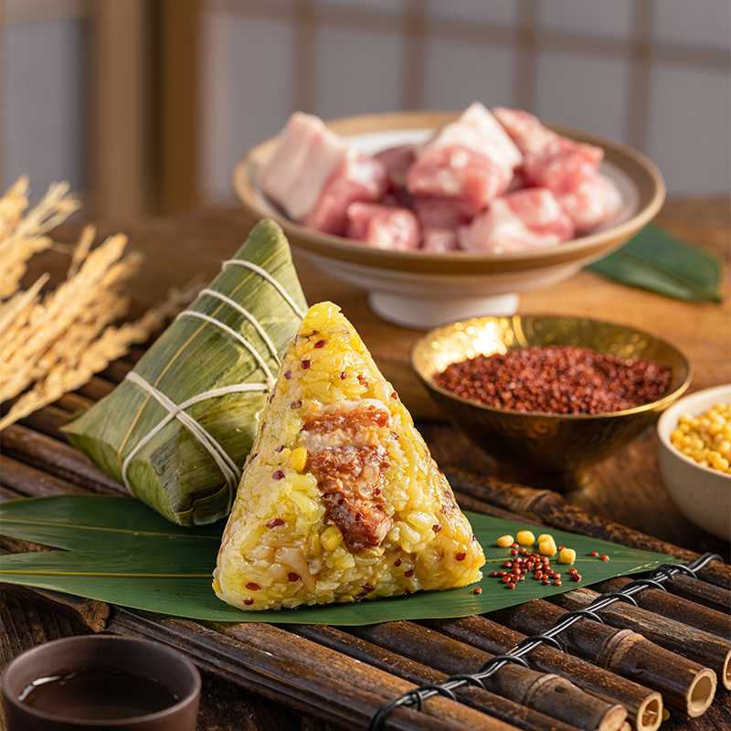 三色藜麦鲜肉粽